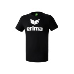 Erima Sport-Tshirt Basic Promo Logo (100% Baumwolle) schwarz Herren